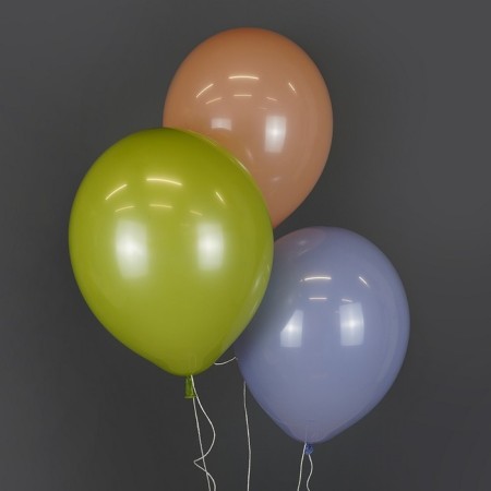 Latex ball 12 ", pastel, retro, 100 pcs., Blue haze-1