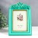 Photo frame Polystone 10x15 cm "Balt and roses" turquoise with gold, rectangular 23x15 cm