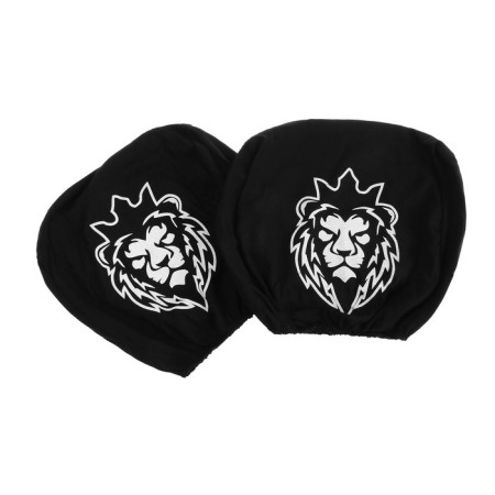 Covers on the headrest lion, black, set 2 pcs-2
