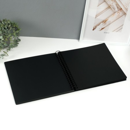 Photo album Brauberg Black Line, size 30x32 cm, 48 black sheets-3