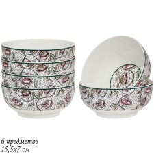 Set of salad bowls Lenardi Gloria, 15.5x7 cm, 6 pcs