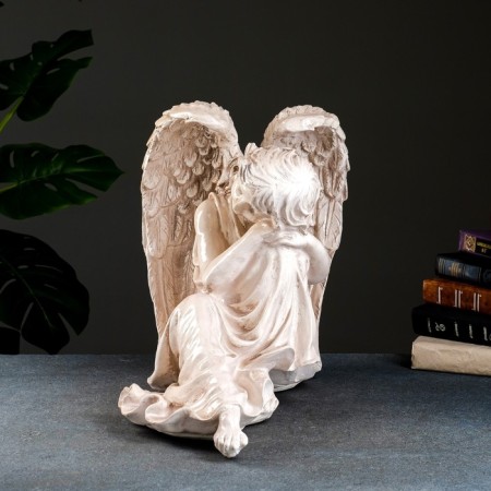 Figure "Angel Girl sitting" Big, aged 28x45x40cm-3