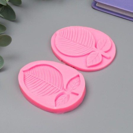 Mold Silicon "Leaflets on the stem" set of 2 pcs 1x5.2x6.7 cm-1
