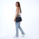 Women's bag with lightning, black color