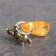 Talisman keychain "Elephant", natural amber