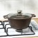 Pan, 2 l, d = 22 cm, h = 15 cm, glass cover, anti -stick coating, color coffee marble