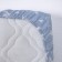 Sheet on the elastic band "Stars", size 60x120 cm, blue color
