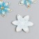 Decor for creativity plastic "Crystal flower" Blue 3x3 cm