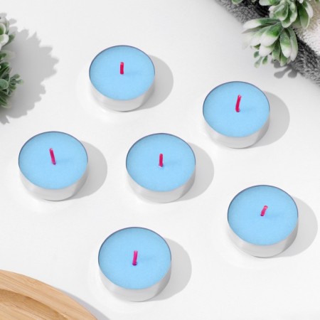 A set of tea candles flavored in the Blue Ice sleeve, 6 pieces-1