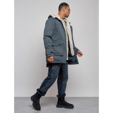 Winter male park, size 54, dark gray color-2