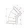 Sandwich-Open 135 °, D 200 × 280 mm, stainless steel, 1.0 mm/0.5 mm