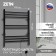 Electric towel Zein PE-08 "Bohemia", 500x600 mm, 8 crossbars, black
