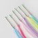 A set of curls, straight hair, on invisible, 32 cm, 6 strands, fluorescent, multi -colored