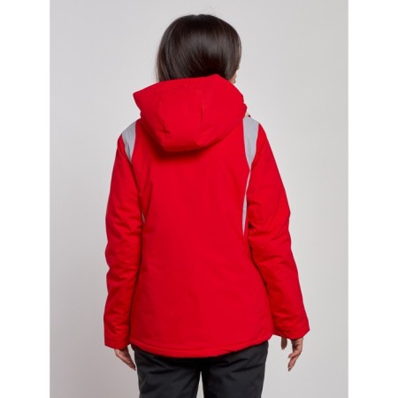 Ski jacket female, size 48, red color-3