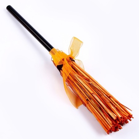 Carnival set "Magic", orange hat, broom, bag-8