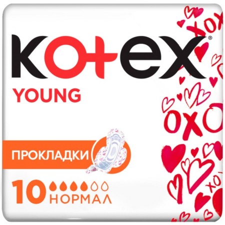 Gaskets "Kotex" Young Normal for girls, 10 pcs/un