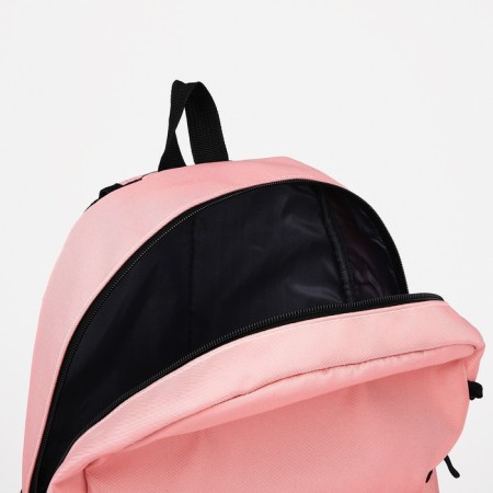 A backpack with a zipper, 3 outer pockets, pink color-6