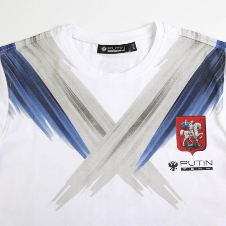 T-shirt Putin Team, Emblem, White, Size 54-56-1