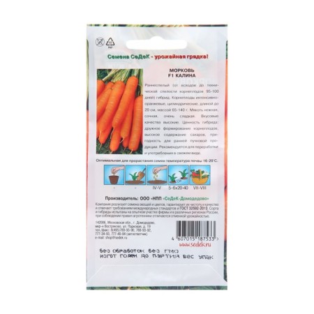 Carrots "Kalina F1", 2 g-1