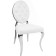 Stool on a metal frame ODDA Metal/Eco -leather, chrome/white 50.5x65x91 cm