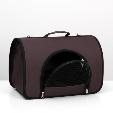 Bag - Animal carrying, 2 entrances, 40 x 25 x 28 cm, brown-3