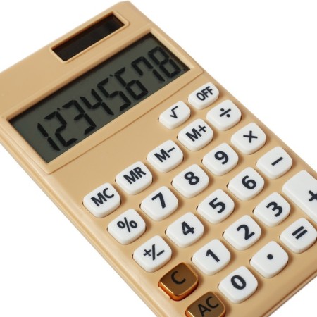 The calculator is a desktop 08-bit-4