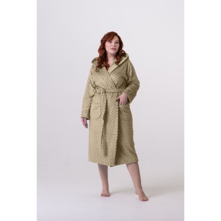 Female robe, size 48, olive color