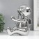 Souvenir ceramic stand for the bottle "Cosmonaut" silver 22.5x21x24 cm