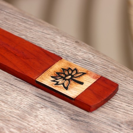 Standing for incense "Lotus" red tree, horn 25 cm-1