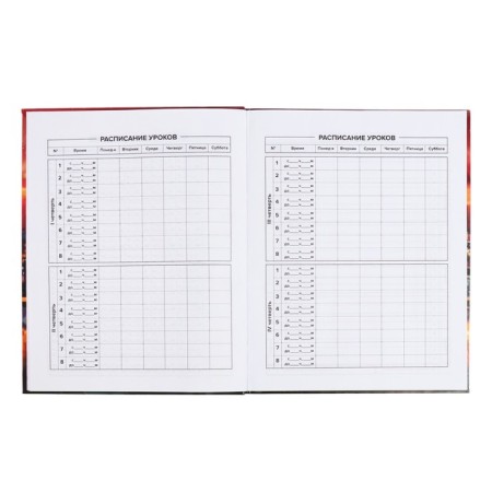 School diary for grades 1-11 Star evening, cover coated cardboard, glossy lamination, foil embossing, universal cheat sheet, 48 sheets, block 65g/m2-6