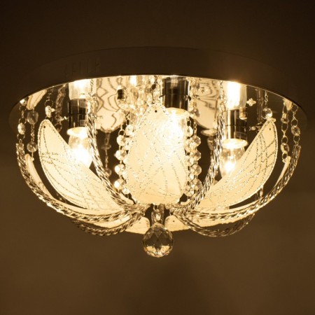 Svetogor chandelier "Drops" 4x60W E27 LED lighting chrome40x40cm-5