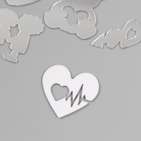 Decor for creativity plastic mirror "love" set 6 pcs-2