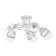 Mia chandelier 5x60W E27 white, gold 59x18x24cm