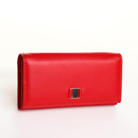Women's wallet on magnet, red color