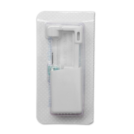 Disposable gun for piercing, earring in the “minimum” kit, 4 mm, silver color