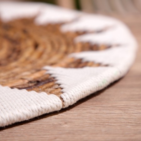 Wicker rug round 38 cm-3