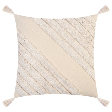 Decorative pillowcase "Ethel" BOHO, 45x45 cm, milk color, 100% cotton