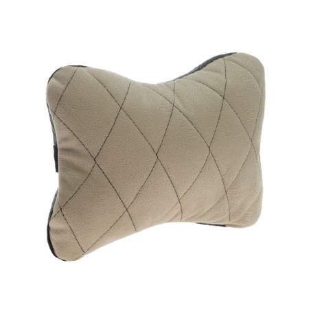 Car bone pillow, on a headrest, velor, beige, rhombus, 16 x 24 cm-10