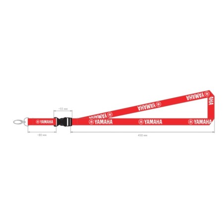 MTP lace for Yamaha keys, red-white