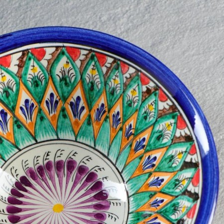 Rishtan ceramics "Patterns", 18 cm, big, mix-5