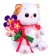 Soft toy "Lee Baby with flowers made of felt", 20 cm