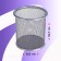 A glass for writing accessories, round, metal, gray