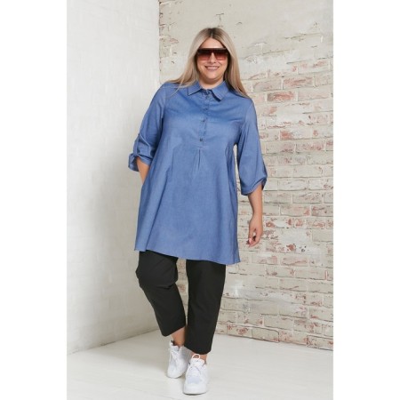 Women's tunic, size 58, blue color-1