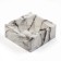 Ash "marble", 12.9 x 5.5 cm, ceramics, black and white