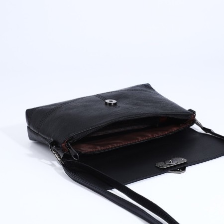 Bag-clate on magnet, long belt, black color-7