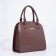 Women's bag El Masta with a zipper, outer pocket, long belt, coffee color