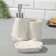 Set: dispenser, glass, soap dish "white"