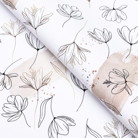 Package paper, glossy "Flower Nyud", 50 x 70 cm-1