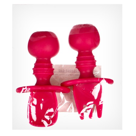 Set of children's cutlery, fork, spoon, pink color-6