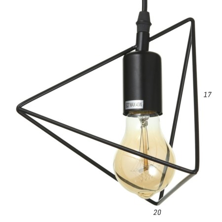 Lamp 2468/1 E27 40W Black 20x20x20-120 cm-5